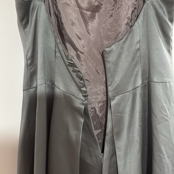 Gray size 12 gown fully lined. With bottom and back zipper. - Picture 6 of 6